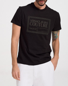 Versace Ανδρικό T-Shirt - 72GAHT17 72UP600 - ΜΑΥΡΟ
