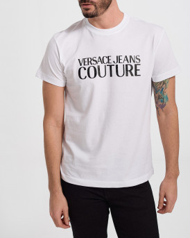 Versace Ανδρικό T-Shirt - 72GAHT02 72UP600 - ΑΣΠΡΟ