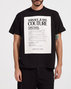 Versace Ανδρικό T-Shirt - 72GAHT05 72UP601 - ΜΑΥΡΟ