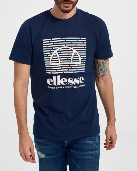 Ellesse Ανδρικό T-shirt Navy Μπλε με Στάμπα - SHM13823  - ΜΠΛΕ
