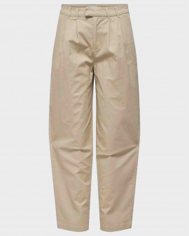 ONLY WOMEN'S LOOSE PLEAT CHINOS - 15250445 - BEIGE