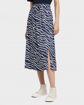 TOM TAILOR WOMEN'S midi skirt with slit - 1029992 - BLUE