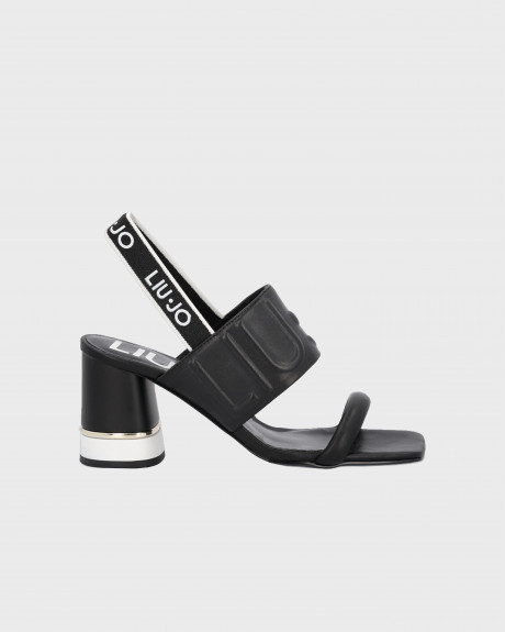 LIU-JO ΓΥΝΑΙΚΕΙΟ ΣΑΝΔΑΛΙ Heeled sandals with maxi logo - SA2201 