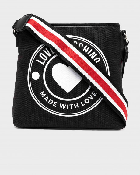 LOVE MOSCHINO  canvas logo-print WOMEN'S crossbody bag - JC4022PP1ELB0