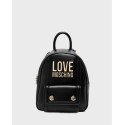 LOVE MOSCHINO ΓΥΝΑΙΚΕΙΑ ΤΣΑΝΤΑ logo-plaque zip-up backpack - JC4066PP1ELN1 - ΜΑΥΡΟ