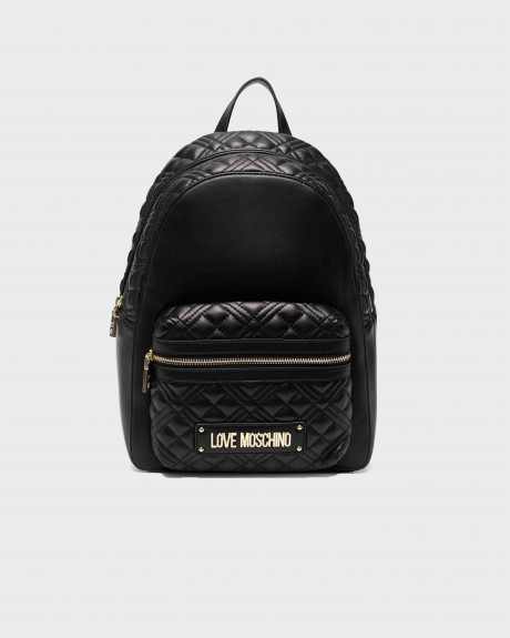 LOVE MOSCHINO quilted logo-plaque WOMEN'S backpack - JC4013PP1ELA0