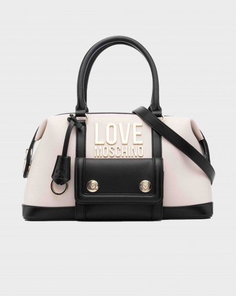 LOVE MOSCHINO ΓΥΝΑΙΚΕΙΑ ΤΣΑΝΤΑ logo-plaque faux-leather tote bag - JC4064PP1ELN1