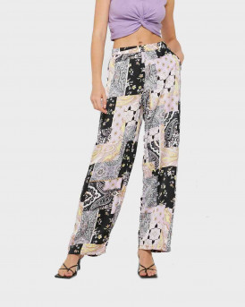 Vero Moda High Waisted Printed Pants - 10261074 - MULTI
