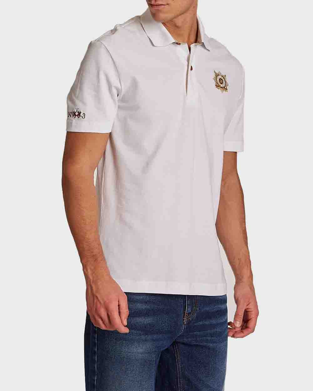 La Martina Rosso Cotton Men Polo Shirt main image 0