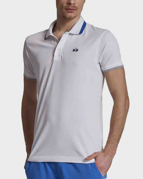 Men's short-sleeved regular-fit stretch cotton polo shirt - TMP006