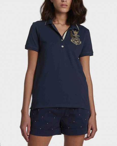 LA MARTINA Women's short-sleeved regular-fit pique polo shirt