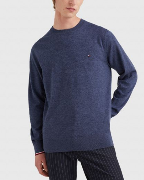 TOMMY HILFIGER MEN'S SWEATER WITH STRIP IN THE CRAFTS AND FLEX TECHNOLOGY - MW0MW22806