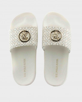 Us Polo Assn Women's Slippers - IVY001 - ΑΣΠΡΟ
