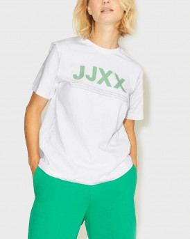 JACK & JONES XX WOMEN'S T-SHIRT - 12206974 - WHITE-GREEN