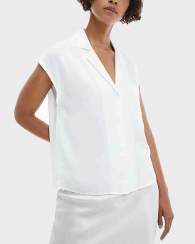 Calvin Klein Soft Twill Sleeveless Shirt - K20K203786 - ΕΚΡΟΥ