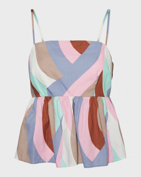 VERO MODA Γυναικείο τοπ με τιράντα all over print - 10267527