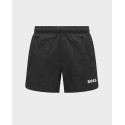 BOSS RECYCLED-MATERIAL SWIM SHORTS WITH CONTRAST LOG - 50469331 VALANA - ΜΑΥΡΟ