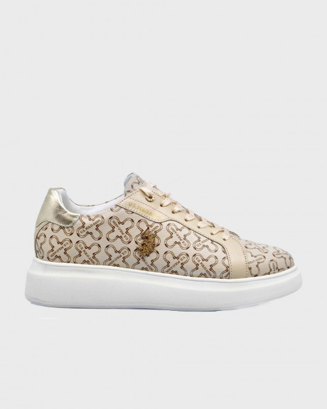 US POLO WOMEN'S SHOES Sneakers Gold - CARDI002