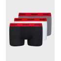 HUGO ΑΝΔΡΙΚΟ BOXER THREE-PACK OF LOGO-WAISTBAND TRUNKS IN STRETCH COTTON - 50469766 - MULTI