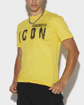 DSQUARED2 ICON SPRAY COOL T-SHIRT - S79GC0039S23009 - ΚΙΤΡΙΝΟ