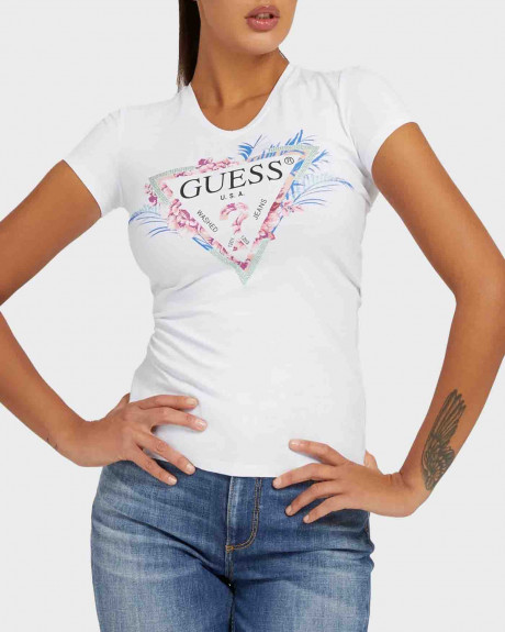 Guess T-shirt με Τριγωνικό Logo - W2GI06J1311