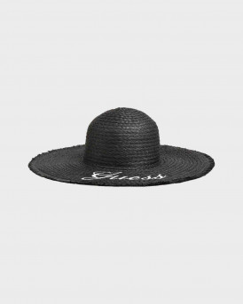 Guess Ψάθινο Καπέλο Straw Hat - AW8791COT01 - ΜΑΥΡΟ