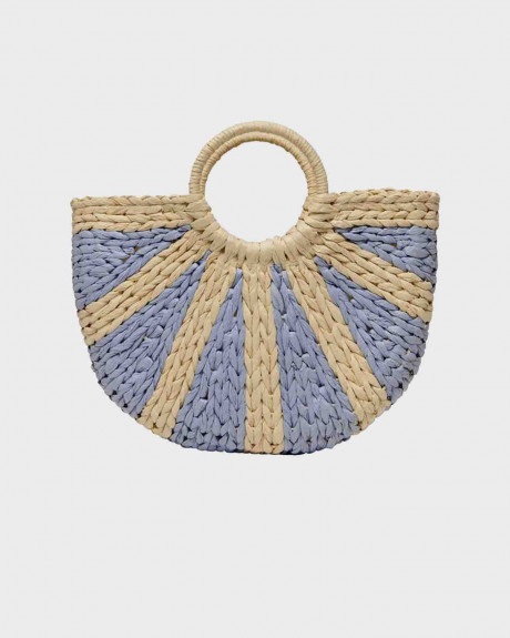 ONLY STRIPED STRAW BAG - 15263882