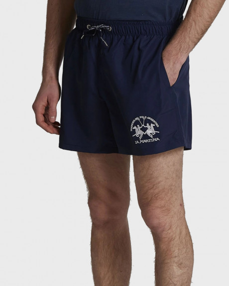 LA MARTINA Regular-fit drawstring-embellished microfibre swim shorts - ΤΜΜ001 PA023