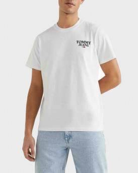Tommy Jeans Ανδρικό T-Shirt - DM0DM12790 - ΑΣΠΡΟ