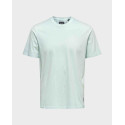 ONLY & SONS SOLID COLORED T-SHIRT - 22018868 - ΜΠΛΕ