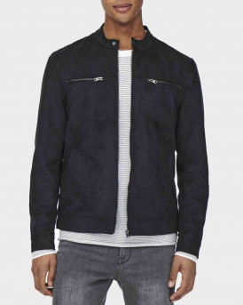 ONLY & SONS FAUX SUEDE JACKET - 22021446 - ΜΑΥΡΟ