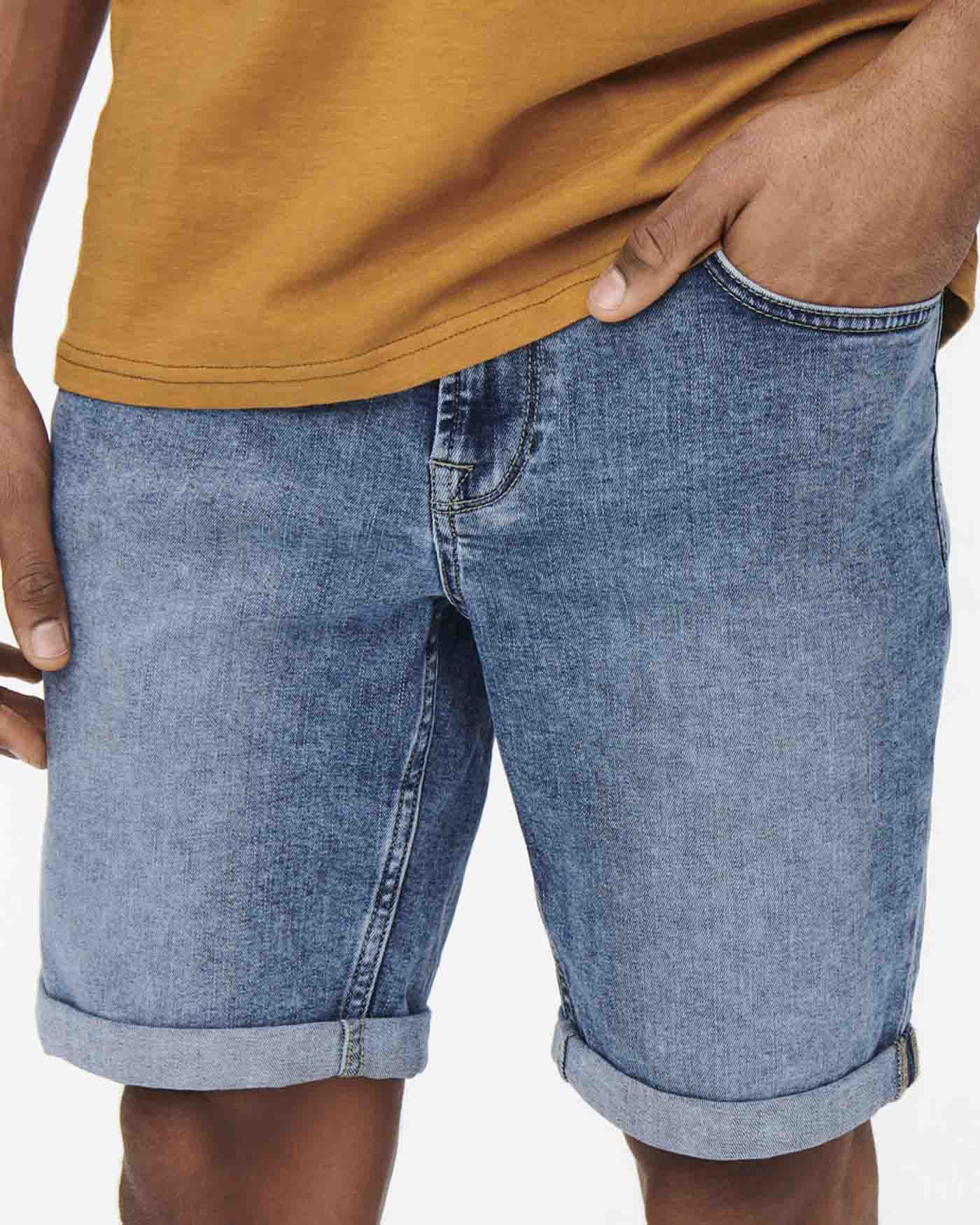 Only & Sons ONSPLY LIFE - Jeansshort - grey denim/grijs denim/greydenim
