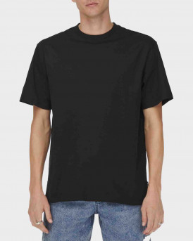 ONLY & SONS LOOSE FITTED T-SHIRT - 22022532 - ΜΑΥΡΟ