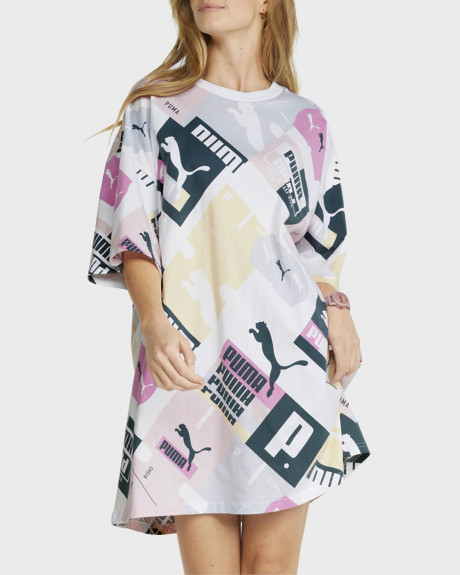 PUMA WOMEN'S DRESS  Brand Love AOP Tee Dress - 534467
