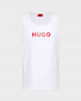 HUGO ANΔΡΙΚΟ ΦΑΝΕΛΑΚΙ COTTON-JERSEY TANK TOP WITH CONTRAST LOGO - 50469414 - ΑΣΠΡΟ
