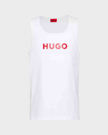 HUGO COTTON-JERSEY TANK TOP WITH CONTRAST LOGO - 50469414
