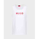HUGO ANΔΡΙΚΟ ΦΑΝΕΛΑΚΙ COTTON-JERSEY TANK TOP WITH CONTRAST LOGO - 50469414 - ΑΣΠΡΟ