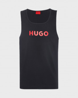 HUGO ANΔΡΙΚΟ ΦΑΝΕΛΑΚΙ COTTON-JERSEY TANK TOP WITH CONTRAST LOGO - 50469414 - ΜΑΥΡΟ