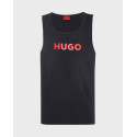 HUGO ANΔΡΙΚΟ ΦΑΝΕΛΑΚΙ COTTON-JERSEY TANK TOP WITH CONTRAST LOGO - 50469414 - ΜΑΥΡΟ