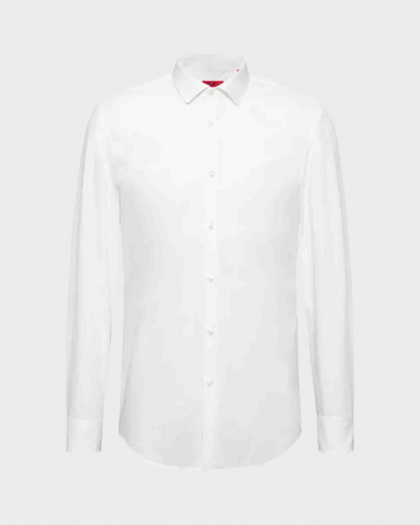 HUGO SLIM-FIT SHIRT IN EASY-IRON COTTON POPLIN KENNO - 50289499
