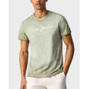 PEPE JEANS WEST SIR NEW N WORN OUT T-SHIRT WITH LOGO - PM508275 - ΓΚΡΙ