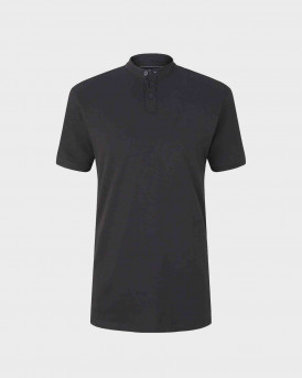 Tom Tailor T-shirt With W Stand-up collar - 1032181 - ΜΑΥΡΟ