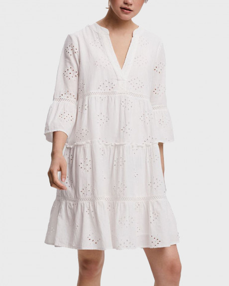 VERO MODA EMBRODERY MINI DRESS - 10250097