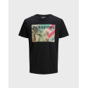 JACK AND JONES MEN'S T-SHIRT - 12207347 - ΜΠΛΕ