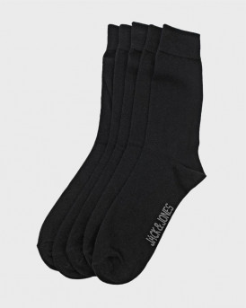 Jack & Jones Socks Basic Long 5 Pack - 12113085 - ΜΑΥΡΟ