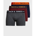 JACK & JONES CLICHFIELD TRUNKS 3 PACK NOOS - 12113943 - ΜΠΟΡΝΤΩ