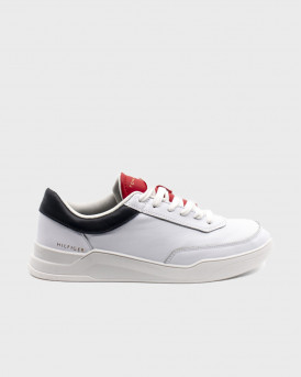 TOMMY HILFIGER ANΔΡΙΚΟ ΠΑΠΟΥΤΣΙ Δερμάτινα Elevated Cupsole Sneakers - FM0FM04078 - ΑΣΠΡΟ