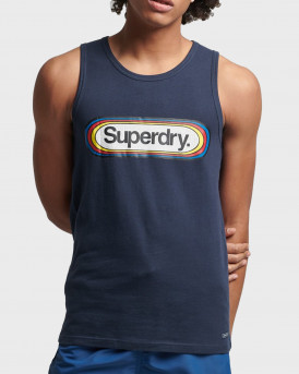 Superdry Vintage Core Logo Seasonal Vest - M6010655A - ΜΠΛΕ
