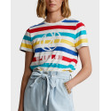 Polo Ralph Lauren Striped Logo Crewneck T-Shirt - 211856642001 - ΑΣΠΡΟ