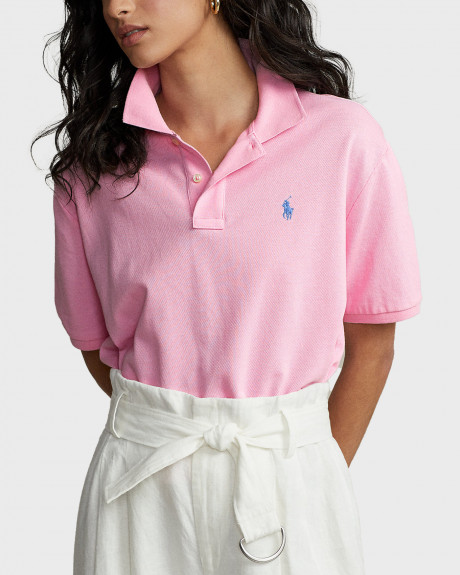 Polo Ralph Lauren Cotton Cropped Boxy Fit Polo Shirt - 211863280001
